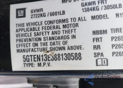 2008 Hummer H3 Suv H3X z USA, uszkodzony, nr VIN 5GTEN13E388130588